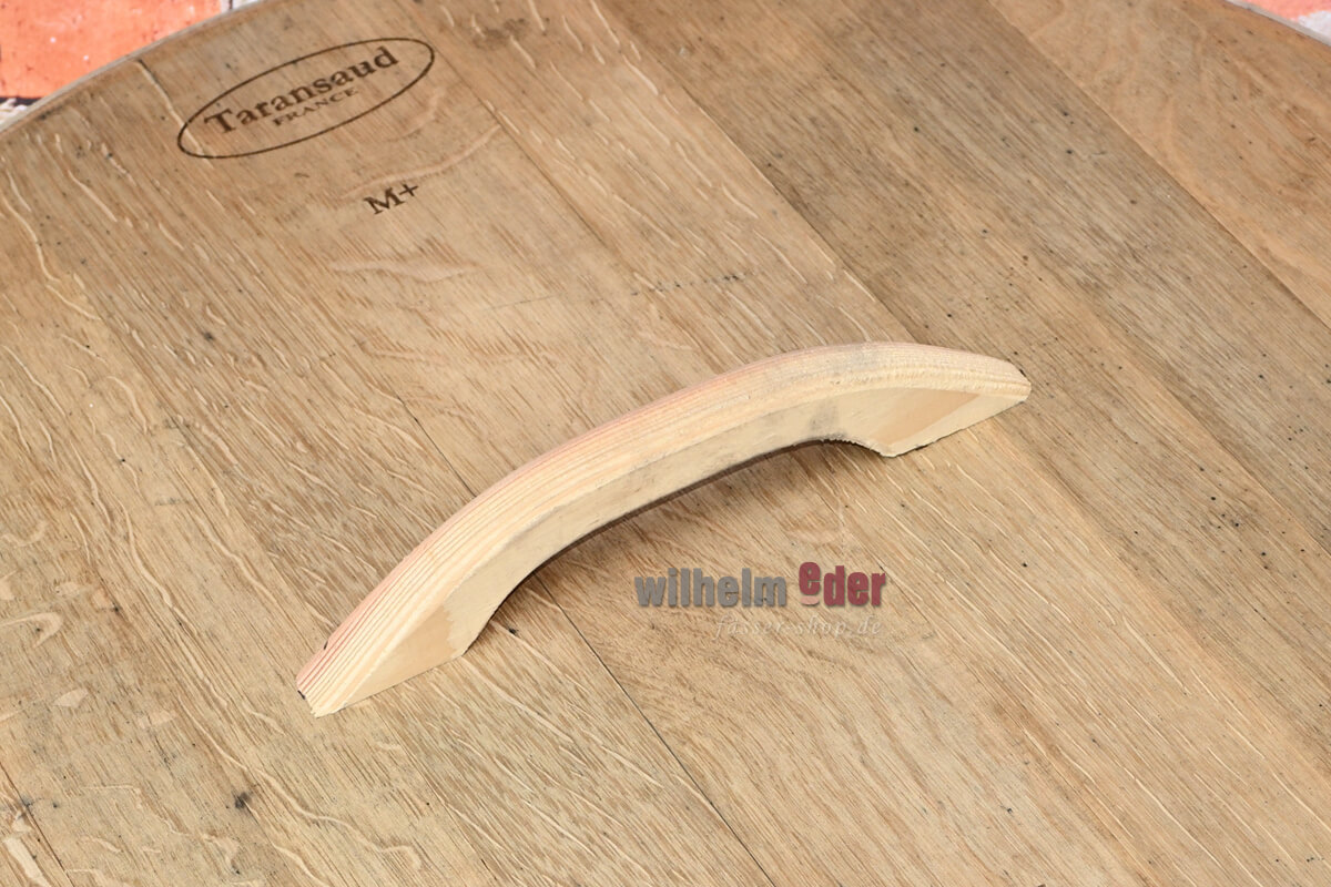 Holzgriff für Regentonne abgerundet