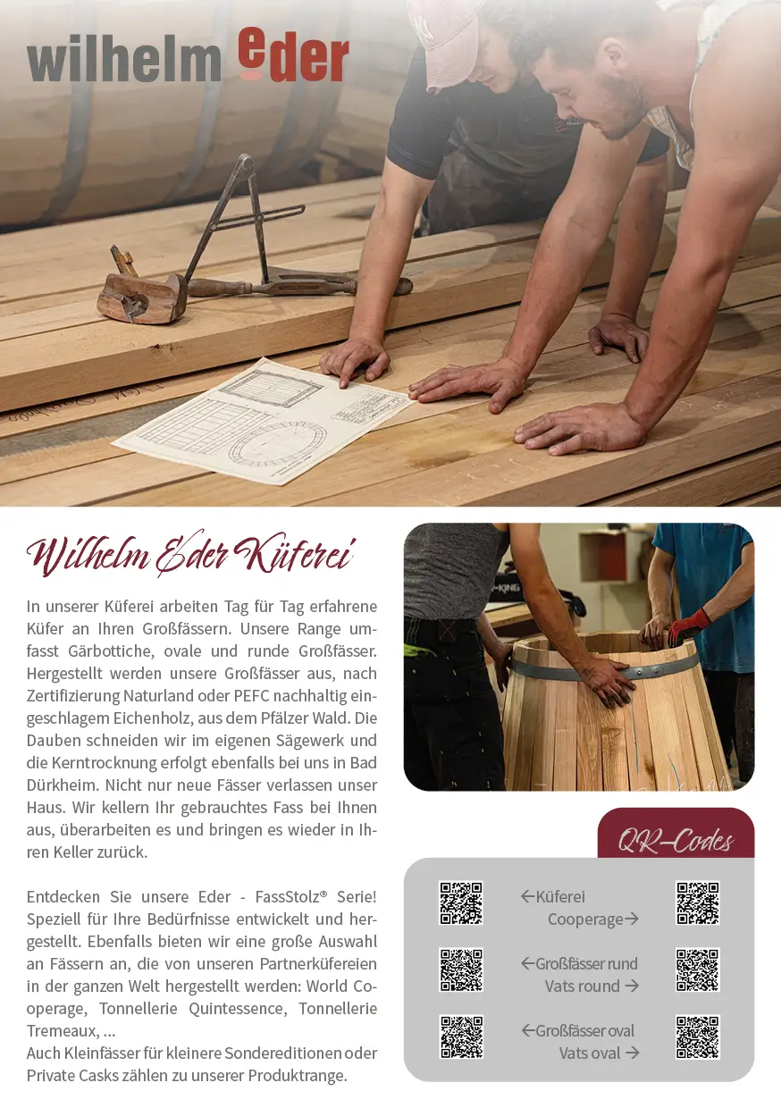 Wilhelm Eder Allgemeinflyer Vorschaubild eines Flyers in Deutsch über die WIlhelm Eder GmbH und deren angebotenen Produkte