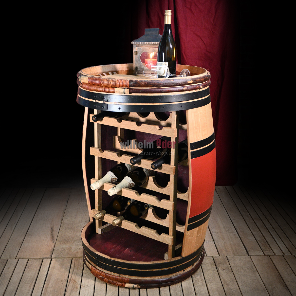 regalfass_flaschenbar_rouge_225l_moebel_1 Flaschenbar 225 l Château Traditional – ROUGE