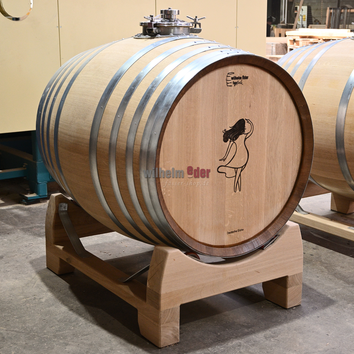 EDER - FassStolz® 600 l Drehbarer Gärständer - Deutsche Eiche