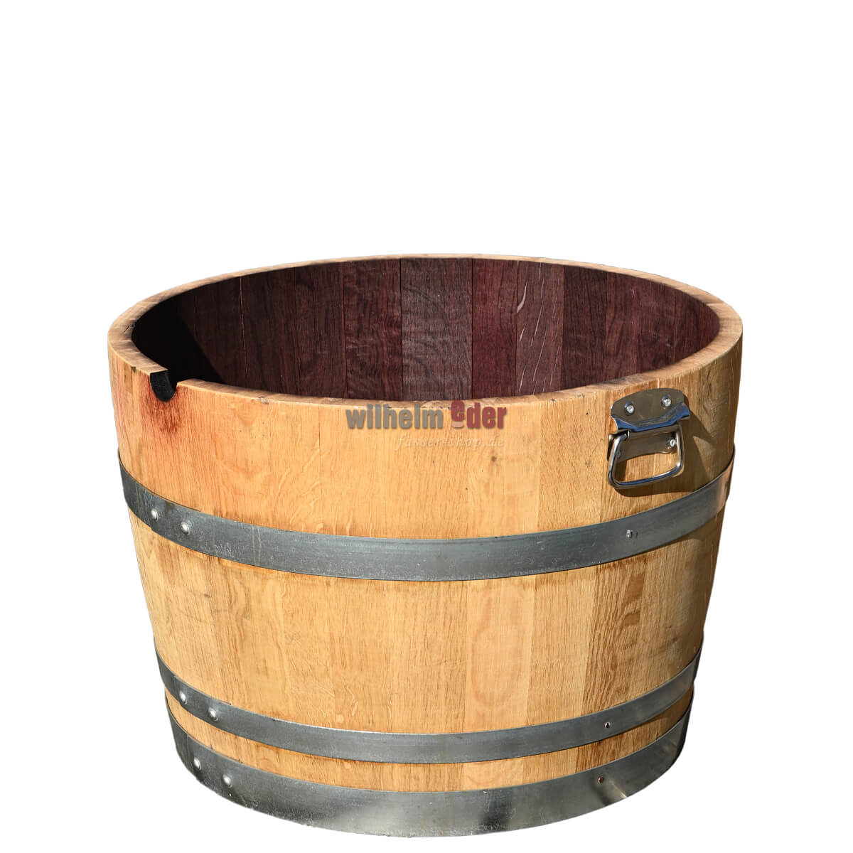Blumenkuebel_lackiert_mit_griff_225l Blumenkübel lackiert mit Griffen - 1/2 Barriquefass